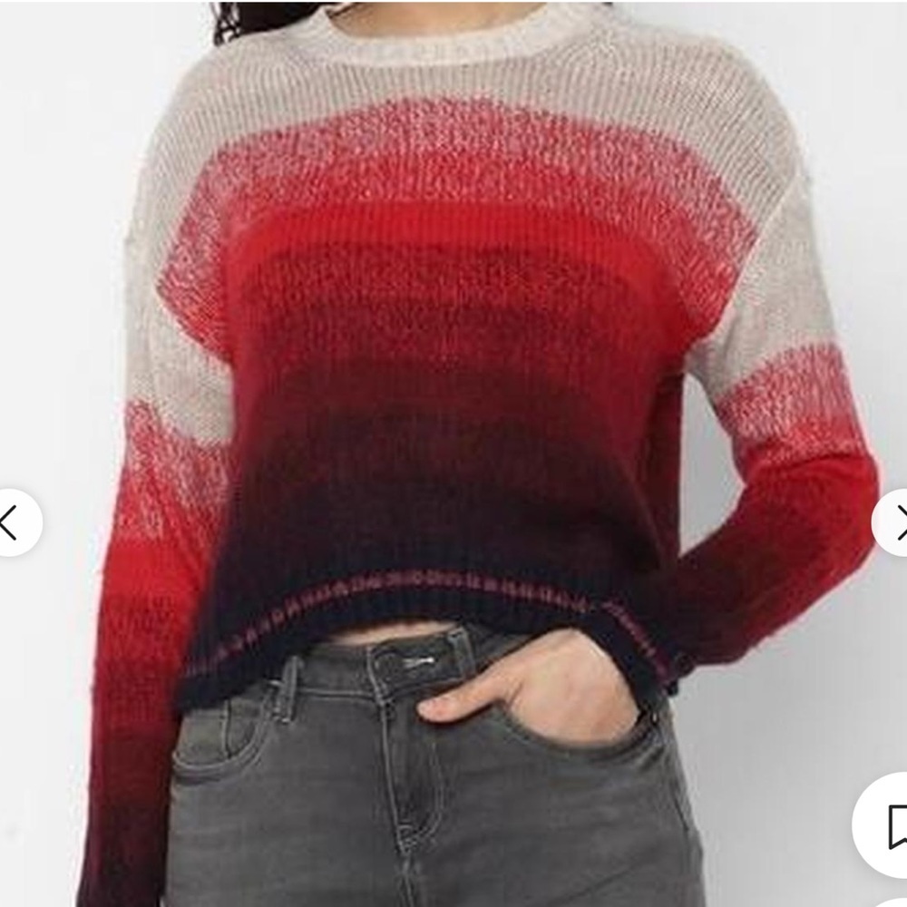 NWT American Eagle aerie AE Ombre Stripe Mock Neck Crop Sweater - Picture 10 of 14